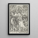 La Vierge entourée de nombreux anges - Albrecht Dürer — indrammet kunstværk på væggen