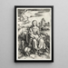 Den Jomfru og Barnet med en abe - Albrecht Dürer — indrammet kunstværk på væggen