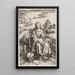 Den Jomfru og Barnet med aber - Albrecht Dürer — indrammet kunstværk på væggen