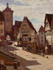 Am Plänlein à Rothenburg - Aleksander Gierymski | Reproduction — visning af kunstværket