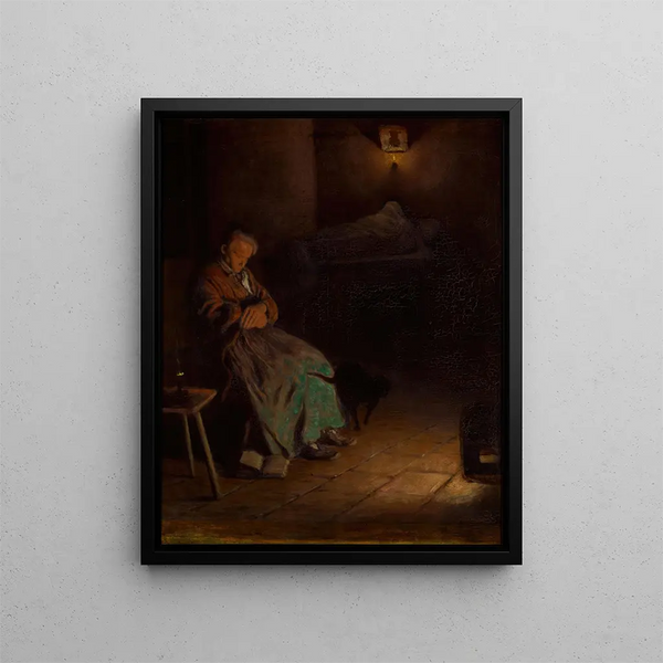 Aleksander Gierymski - Old Woman Watching Over a Dead Body II.webp