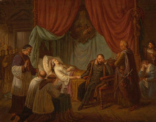 Aleksander Lesser - Death of Barbara Radziwi.webp