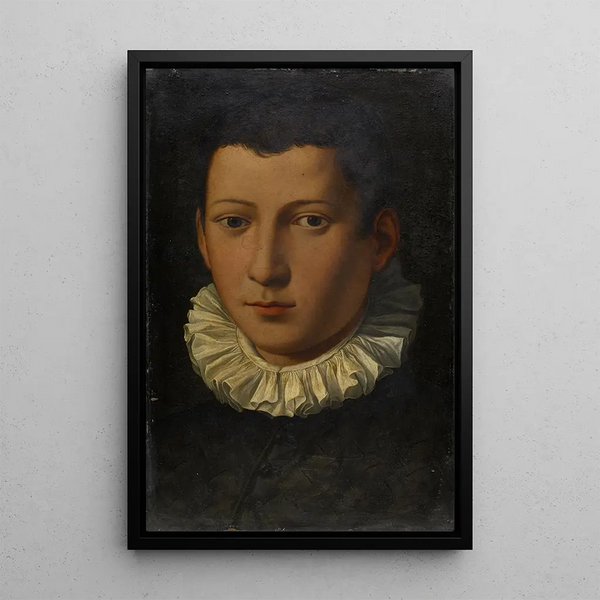 Reproduktion af maleriet Portrait af en ung mand - Alessandro Allori