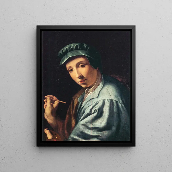Selvportræt - Alessandro Allori — indrammet kunstværk på væggen