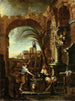 Le Christ et den samaritaner - Alessandro Magnasco — visning af kunstværket