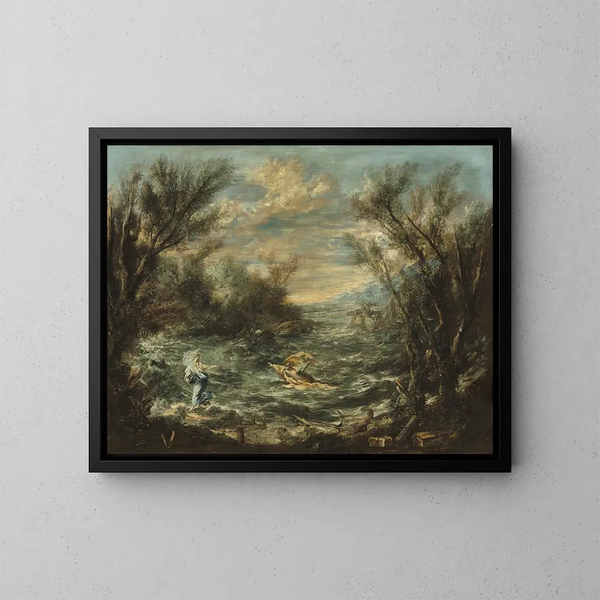 Le Christ ved Galilæasøen - Alessandro Magnasco — indrammet kunstværk på væggen