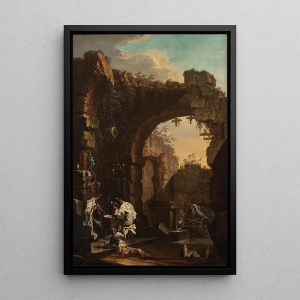 Reproduktion af maleriet Concert dans les ruines - Alessandro Magnasco