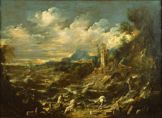 Alessandro Magnasco - Landscape with Stormy Sea.webp