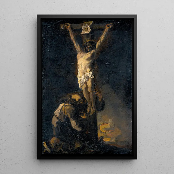 Reproduktion af maleriet La Crucifixion - Alessandro Magnasco