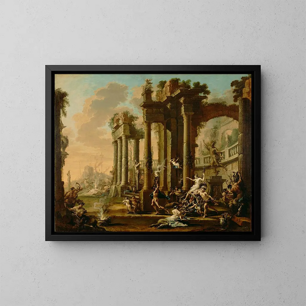 Le Triomphe de Vénus - Alessandro Magnasco — indrammet kunstværk på væggen