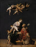 Le pape Grégoire intercède auprès de la Vierge Jésus-Christ og af saint Johannes Døberen - Alessandro Turchi — visning af kunstværket