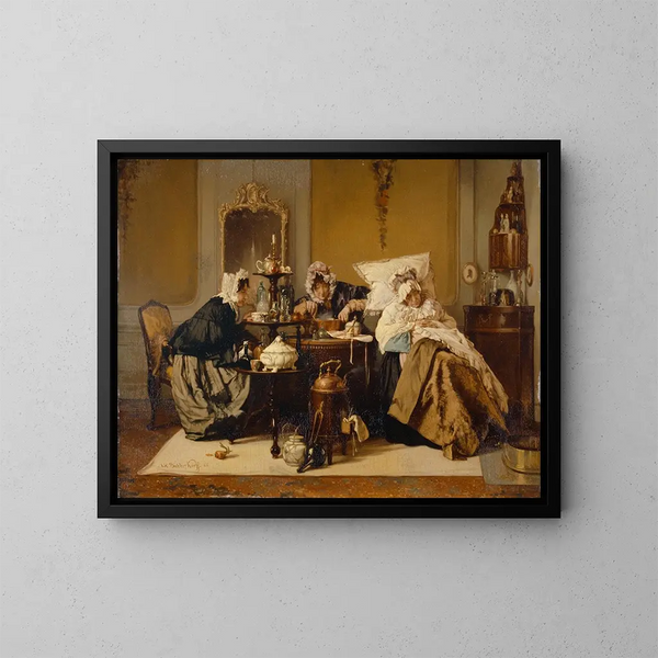 La Femme malade - Alexander Hugo Bakker Korff — indrammet kunstværk på væggen