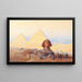 Le Sphinx devant de pyramider ved Giza - Alexander Kircher — indrammet kunstværk på væggen