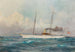 dampyachten Suzum under flaget af den kejserlige og kongelige yacht-squadron - Alexander Kircher — visning af kunstværket