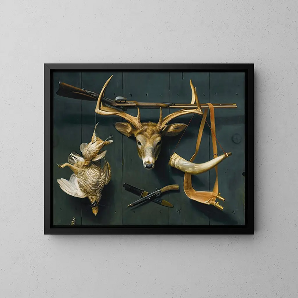 Trophées de la chasse - Alexander Pope Jr — indrammet kunstværk på væggen