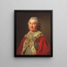 Carl Fredrik Scheffer 1715-1786 greve og statsråd - Alexander Roslin — indrammet kunstværk på væggen