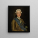 Kong Gustav III af Sverige - Alexander Roslin — indrammet kunstværk på væggen