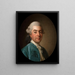 Portrait af Charles Marin de La Haye des Fossés, kongerigets landmand 1736-1790 - Alexander Roslin — indrammet kunstværk på væggen