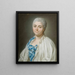 Portraitmaleri af Charlotte Boutin Vicomtesse de Montboissier - Alexander Roslin — indrammet kunstværk på væggen