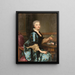 Portrait af Marguerite de Conzié - Alexander Roslin — indrammet kunstværk på væggen