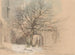 Cour du couvent Saint-Antoine à Maastricht en hiver - Alexander Schaepkens — visning af kunstværket