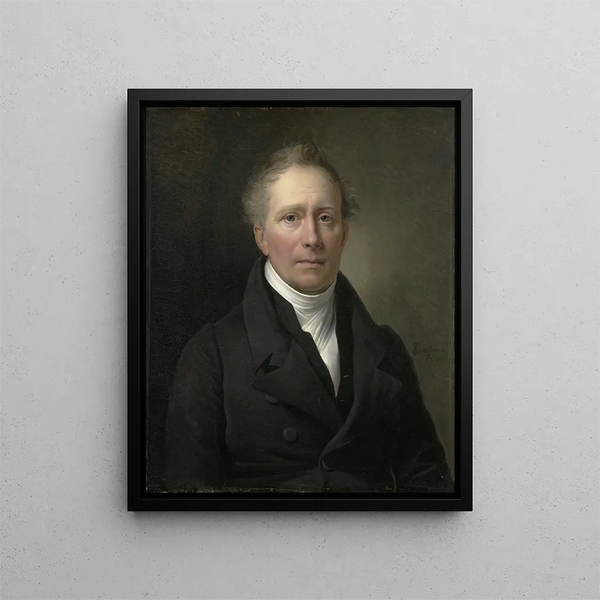 Daniel Francis Schas 1772-1848 Kunsttryk af maleri medlem af Handels- og Kolonirådet fra 1814 til 1820 - Alexandre-Jean Dubois-Drahonet — indrammet kunstværk på væggen