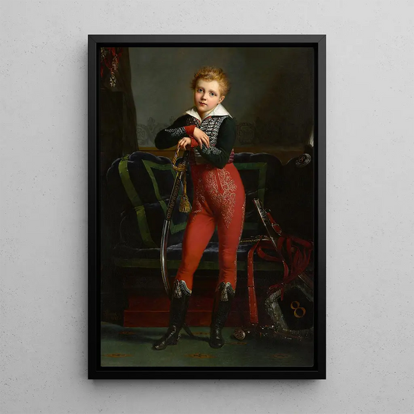 Portrait af Achille Deban de Laborde - Alexandre-Jean Dubois-Drahonet — indrammet kunstværk på væggen