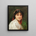 Portrait af en ung italiensk kvinde - Alexandre Cabanel — indrammet kunstværk på væggen