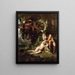 L'expulsion af Adam og Ève fra Paradisets Have - Alexandre Cabanel — indrammet kunstværk på væggen