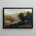 Lucerne-søen - Alexandre Calame — indrammet kunstværk på væggen