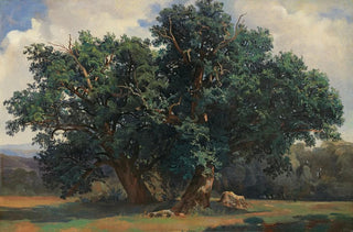 Alexandre Calame - Landscape With Oak Trees.webp
