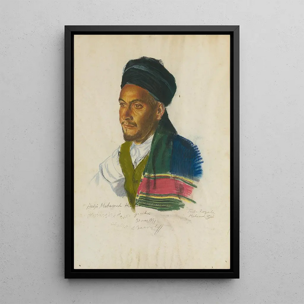 Reproduktion af maleriet Portrait af Haji Mohamed Hachem - Alexandre Iacovleff