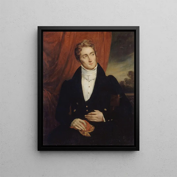 Portrait af Jean-Georges Farcy 1800-1830 litteratør - Alexandre Marie Colin — indrammet kunstværk på væggen