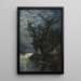 Reproduktion af maleriet Nocturne Le lac Léman Souvenir de Villeneuve Schweiz - Alexandre Nozal
