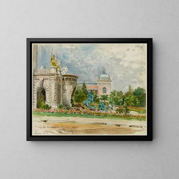 Fontaine du Trocadéro - Alexandre Prévost — indrammet kunstværk på væggen