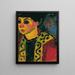Dame på blå baggrund - Alexej von Jawlensky — indrammet kunstværk på væggen