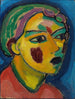Poète Tête Mystique - Alexej von Jawlensky — visning af kunstværket