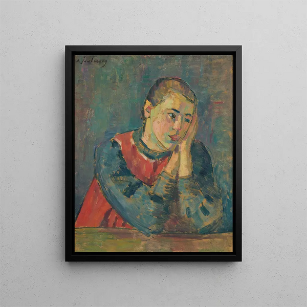 Børne med hovedet støttet - Alexej von Jawlensky — indrammet kunstværk på væggen