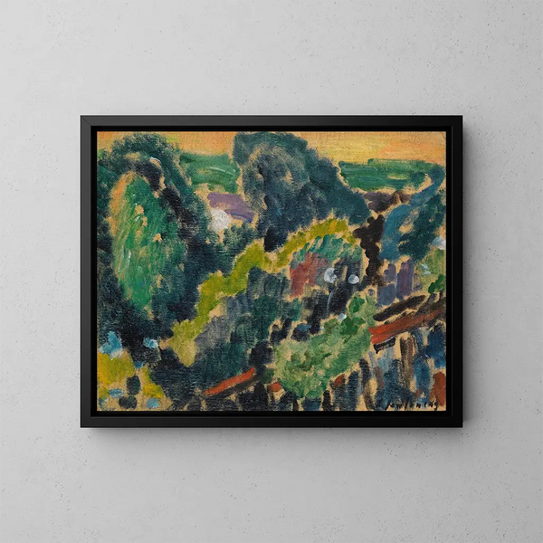 Landskab ved bredden af Lake Léman - Alexej von Jawlensky — indrammet kunstværk på væggen