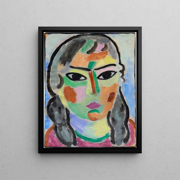 Pige - Alexej von Jawlensky — indrammet kunstværk på væggen