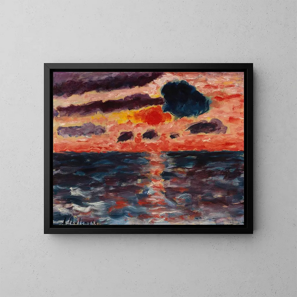 Solnedgang ved Borkum - Alexej von Jawlensky — indrammet kunstværk på væggen