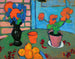 Naturstilleben med blomster og appelsiner - Alexej von Jawlensky — visning af kunstværket