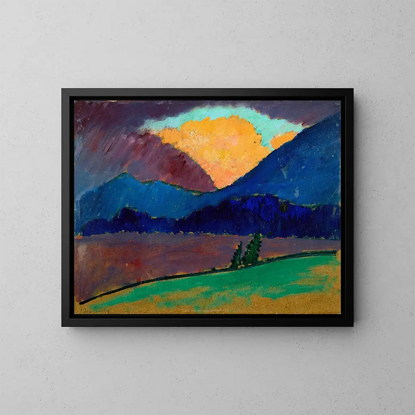 Sommeraften i Murnau - Alexej von Jawlensky — indrammet kunstværk på væggen