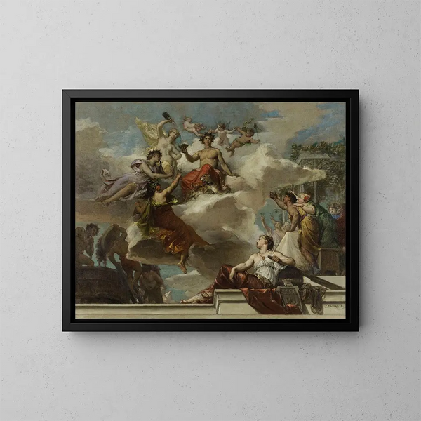 Le triomphe de Bacchus - Alexis-Joseph Mazerolle — indrammet kunstværk på væggen