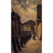 Reproduktion af maleriet La Bièvre ruelle des Gobelins - Alfred Louis Bahuet