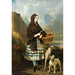 den unge kvinde med hunde - Alfred de Dreux — visning af kunstværket