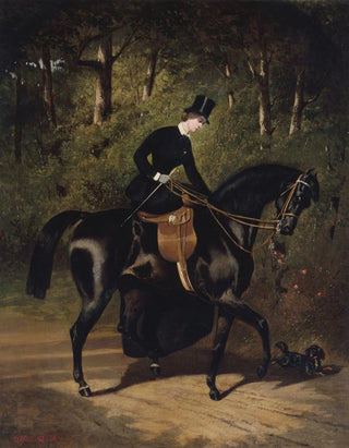 Alfred De Dreux - Lcuyre Kippler sur sa jument noire.webp