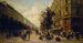 Kø ved døren til en købmandsgård hjørne af Rue Réaumur og Boulevard Sébastopol i november 1870 - Alfred Decaen — visning af kunstværket