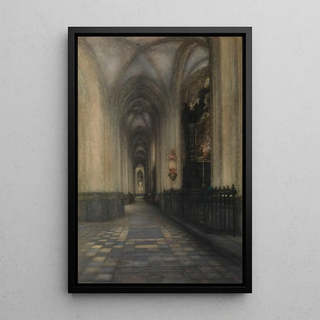 Alfred Delaunois - The St Bartholomews Nave in the St Peters Church in Leuven.webp