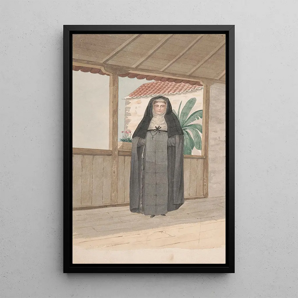 Reproduktion af maleriet Religionsmaleri af Sankt Klara-ordenen - Alfred Diston